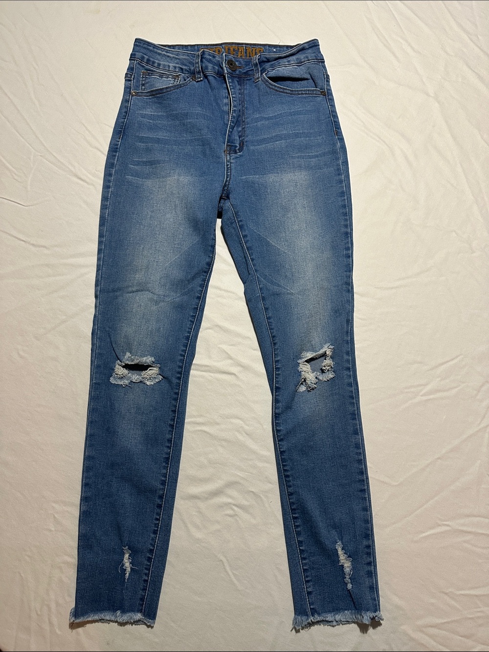 VIP Distressed Skinny Jeans - Blue